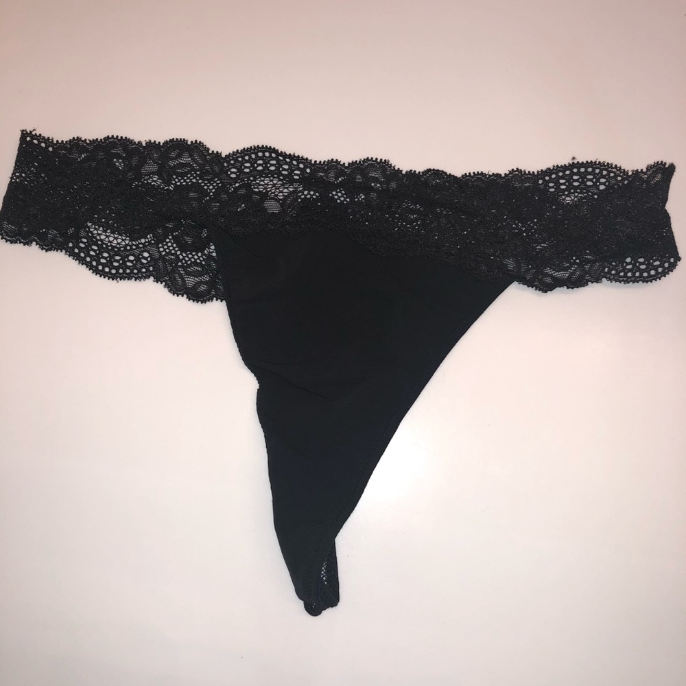 Bundle and make and offer Black lace thong
